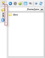 7. Click the dashed line of the folder tab to