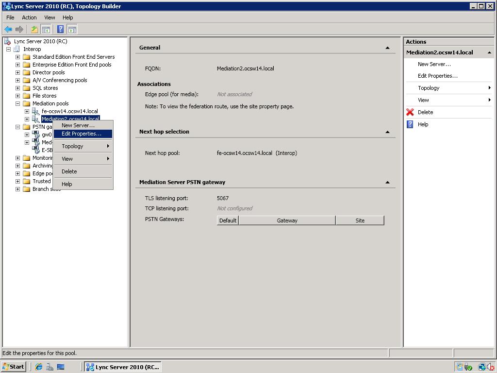 Configuration Note 4. Configuring Microsoft Lync Server 2010 4.