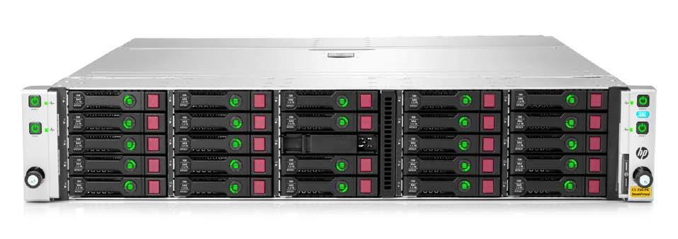 Software Configuration overview HPE Hyper Converged 250 Chassis, front view with 24 drives Chassis, back view with 4 nodes System Hardware: Base chassis: (1) with (2) 1400W power supplies, power