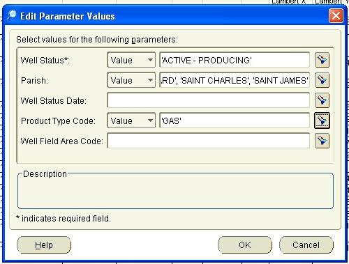 You will notice that GAS is now listed as a parameter in the Application Status search field in our Edit Parameter Values box.