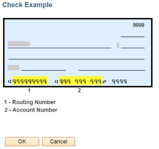 You may click on the View Check Example to make sure you entered the correct routing and account number from your check.