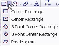 For commands such as rectangle, where you may want to repeatedly create the same variant of the rectangle, the last used command is performed.