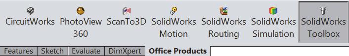 Activate the SolidWorks Toolbox.