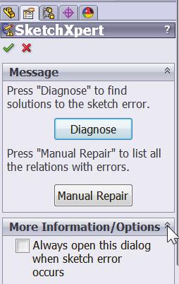 Click the Diagnose button. Select the desired solution and click the Accept button from the Results box.