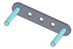 The FLATBAR-3HOLE parts are linked together with the FLATBAR-5HOLE.
