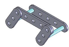 SolidWorks 2014 Tutorial Insert the second FLATBAR-5HOLE part. Insert the required mates. Note: The end holes of the second FLATBAR- 5HOLE are concentric with the end holes of the FLATBAR-3HOLE parts.