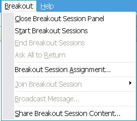 The Host will select the breakout sessions being requested to share content with