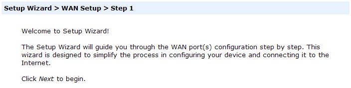 7.2 Configuration with Setup Wizard The Setup Wizard of Peplink Balance simplifies the task of configuring WAN connection(s) by