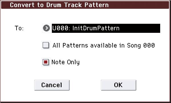 Drum Track function settings Creating a Drum Track pattern Master operation If you want an external MIDI device or computer to synchronize to the KROME s MIDI timing clock and realtime commands,