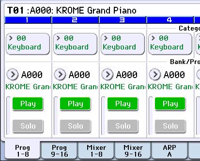 Playing and editing Combinations Easy Combination editing You can edit any of the Combinations shipped with KROME.