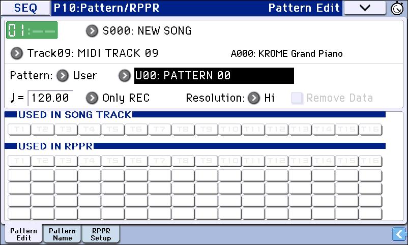 Recording Recording patterns Exclusive messages that will be recorded during realtime recording The following exclusive messages will be recorded.