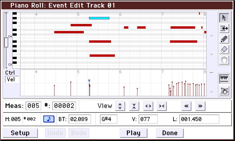 Creating songs (Sequencer mode) The copy will be executed. 5. If desired, you can press another copy destination to copy the data repeatedly.