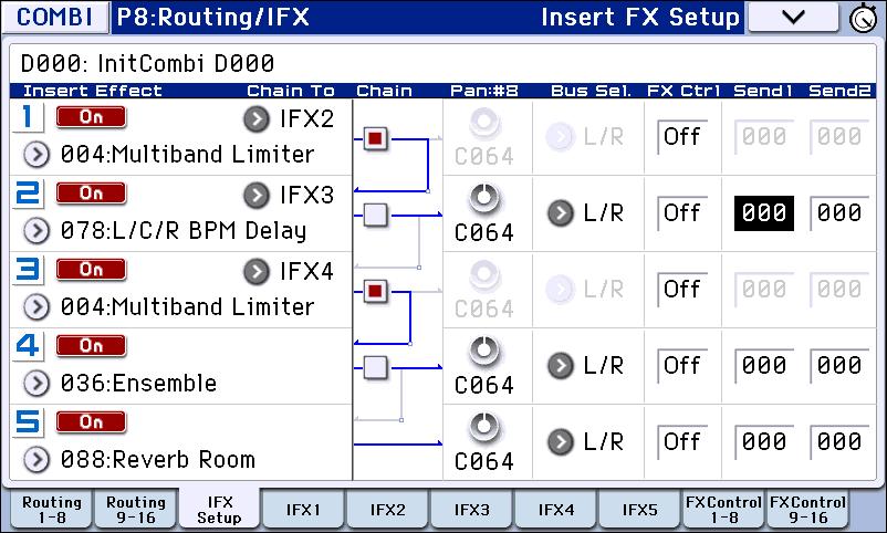 Access the TFX page, and edit the parameters of each effect to adjust the final sound as desired. For details on the Program Effects settings, see step 10.