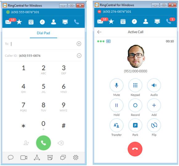 RingCentral for Desktop Make a Call 19 Make a Call You can use the dial pad to make a call, either to a person in your Contacts list or by manually dialing a phone number. To make a call: 1.