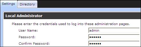 The default username is admin and the password is admin. 3. Select Sign In.