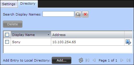 Defining a Local Directory of Endpoints About this task The local directory is a local database containing names and IP addresses of endpoints on the Scopia XT Desktop Server deployment.