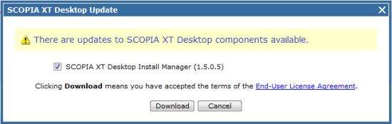 Figure 26: Updating Scopia XT Desktop Client 3. Select Conference Client to install or update the Scopia XT Desktop Client. 4. Select Install.
