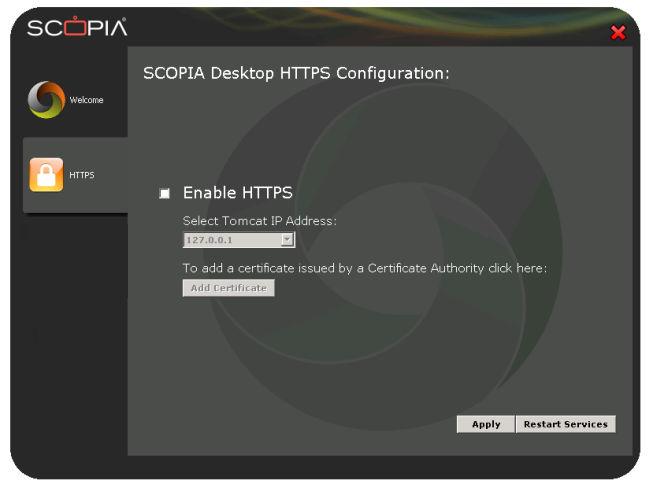 Figure 29: Adding a certificate to Scopia XT Desktop Server 3. Select Apply. 4. Select Add Certificate to upload an existing signed certificate. 5.