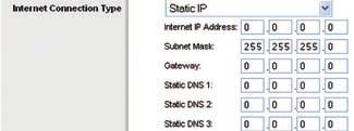 Static IP If you are required to use a permanent IP address to connect to the Internet, select Static IP. will automatically re-establish your connection. To use this option, select Keep Alive.
