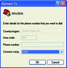 On the Connection Description screen, enter a name for this connection. In the example, the name of connection is SRW2016. Select an icon for the application.