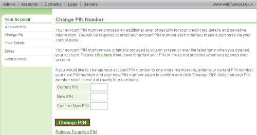 How do I change my PIN? Your PIN is an essential additional security feature for controlling your reseller account.