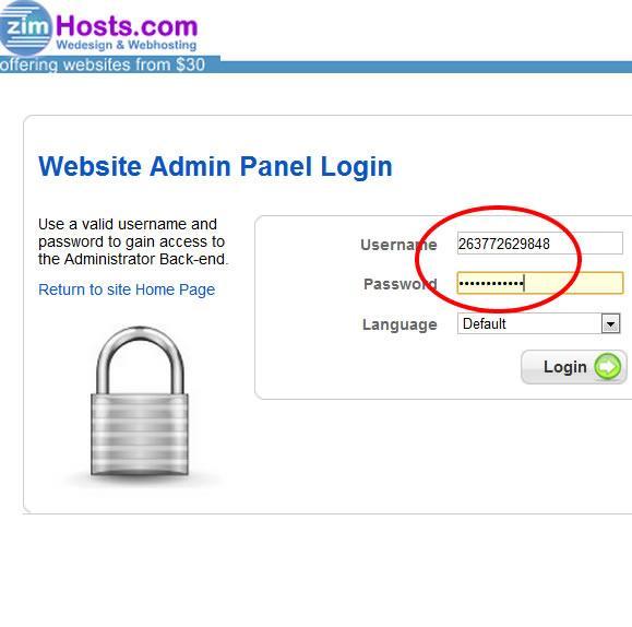 The same backend website login panel can also be accessed by typing the following in the browser:.