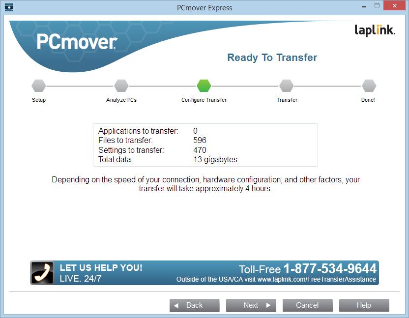 8 7d. Folder Filters 8. Ready to Transfer PCmover allows you to deselect and exclude specific folders from the transfer.