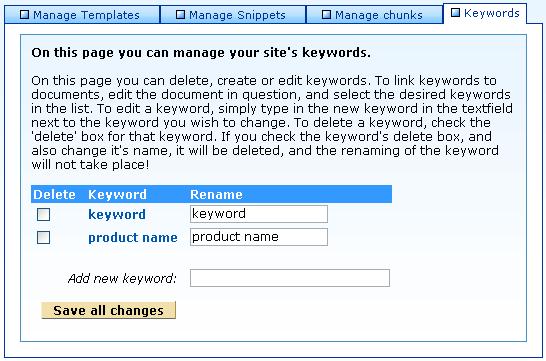 Keywords Manager Read the