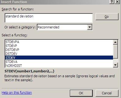 When you select 'More Functions', you will get a new window where you can either search for the function by name, or select a category, and then scroll down looking for the function.