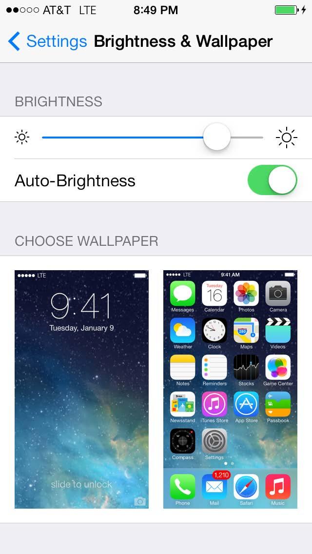 Change the wallpaper Wallpaper settings let you set an image or photo as wallpaper for the Lock screen or Home screen. Change the wallpaper. Go to Settings > Brightness & Wallpaper.
