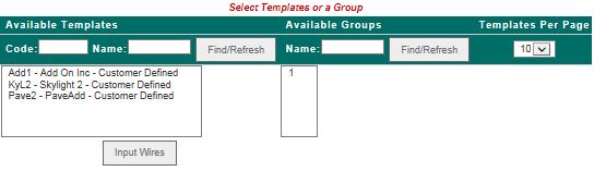 3. If template is chosen from Available Templates, click
