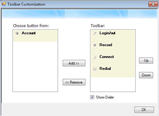 Showing, Hiding, or Rearranging Toolbar Buttons To add, remove, and rearrange the toolbar buttons, right-click in the button area and choose Customize Toolbar Buttons.