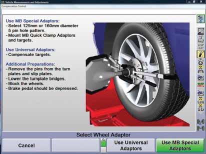 A customized version of Hunter s WinAlign alignment software has been designed to meet the specifications of Mercedes-Benz vehicles.