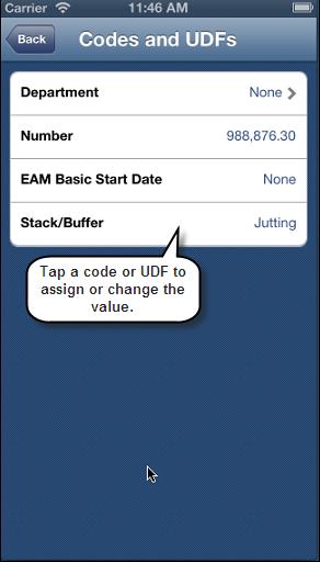 Team members can also update codes and UDFs in P6 Team Member for the iphone app. E-mail Statusing Service users can view activity codes and UDFs but cannot edit the values.