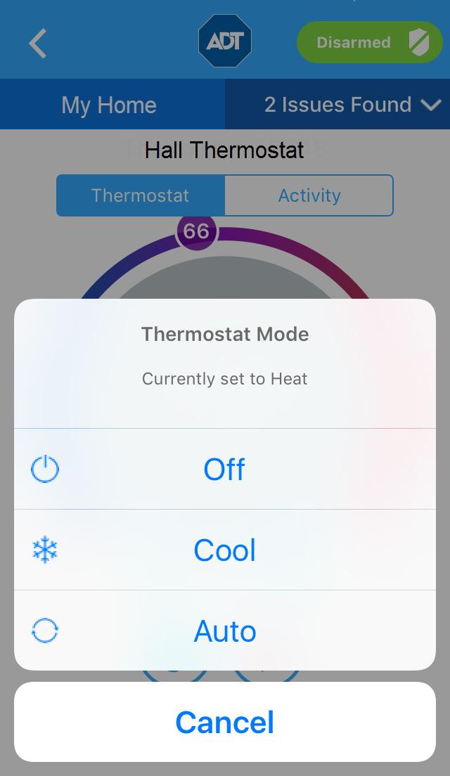If the temperature goes above the cool setting, the thermostat activates the air conditioner.