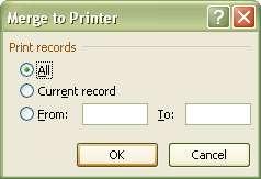 Choose which letters to print and then click OK. Choose which letters to print and then click OK.