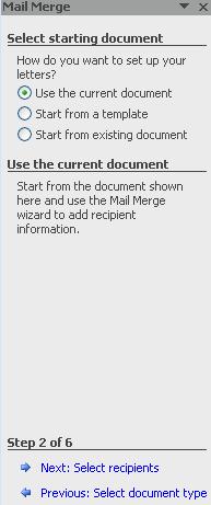 Step 2: Select Starting Document In this tutorial we are going to use a current blank document, so make sure that the circle next to Use the current document is filled in.