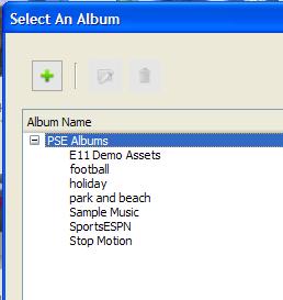 Designate an album during photo download You can designate an album to which the media is downloaded to while using the Photo downloader or the Import > From Camera or Card Reader option.