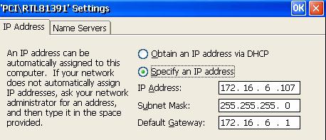 you do not have a DHCP server on the network, the IP address and