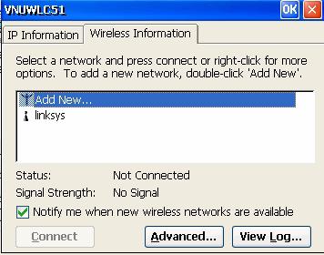 Configure Wireless NIC The unit will automatically recognize