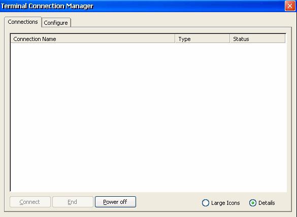 CONNECTIONS MANAGER To access the connections manager select Start -> Settings