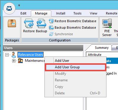 Create an Operator Relevance User Group 1.