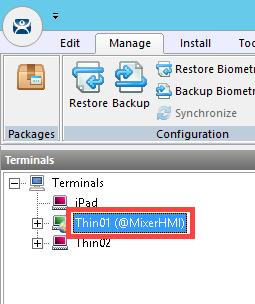 8. Click the Terminals icon from the ThinManager tree selector. 9. From the Terminals tree, double click the Thin01 terminal to launch the Terminal Configuration Wizard. 10.