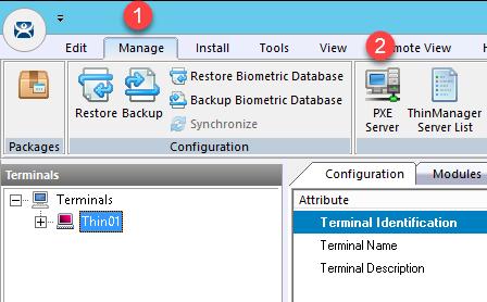 Configure PXE Server ThinManager supports 2 types of thin or zero clients: ThinManager Ready ThinManager Compatible ThinManager Ready terminals have the ThinManager BIOS extension image embedded in