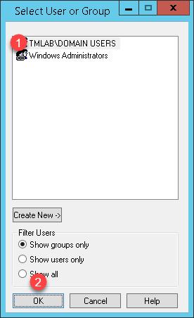 From the Select User or Group dialog box,