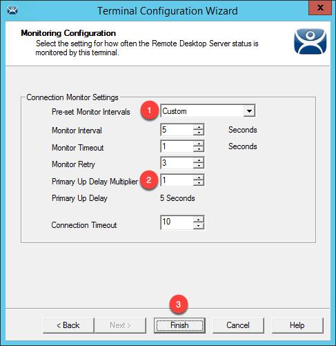 13. Click the Next button on the Module Selection page of the Terminal Configuration Wizard. 14. Click the Next button on the ThinManager Server Monitor List page of the Terminal Configuration Wizard.