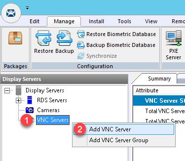 Create VNC Display Client 1. Click the Display Servers icon in the ThinManager tree selector. 2.