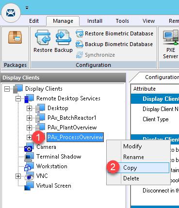 Create Event Viewer Display Client We are going to copy the PAx_ProcessOverview Display Client to create the Event Viewer Display Client. 1.