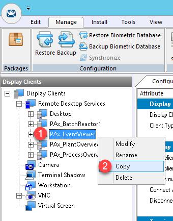 Create Equipment Editor Display Client We are going to copy the PAx_EventViewer Display Client