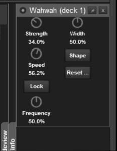 In the Normal View a button is offered to see all the available Parameters and Preset Buttons of the selected Effect.